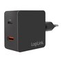 LogiLink Socket adapter 1x USB-C port (PD) & 1x USB-A QC port 18W