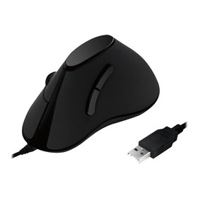 LogiLink Ergonomic vertical mouse USB 100dpi black - Vertical mouse (Schwarz)