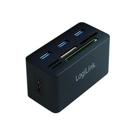 LogiLink USB 3.0 hub with all-in-one card reader black USB-Hubs - 3 - Schwarz