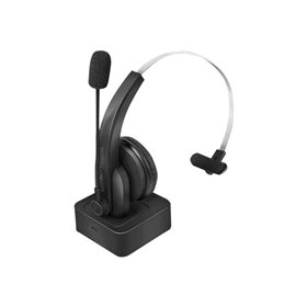 LogiLink Bluetooth mono headset with charging stand microphone