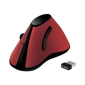 LogiLink Ergonomic vertical mouse wireless 2.4 GHz red - Vertical mouse (Rot)