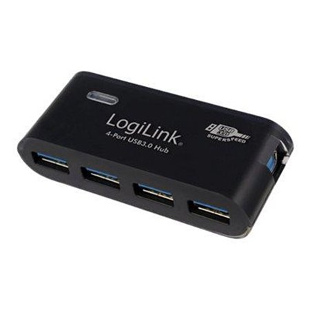 LogiLink USB 3.0 hub 4-port black USB-Hubs - USB 3.2 - 4 - Schwarz