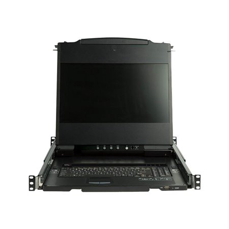 17" StarTech.com 17" Dual Rail Rackmount KVM Console with 1080p - DVI & VGA - KVM console - Full HD (1080p) - 17.3"