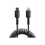 StarTech.com USB C to Lightning Cable 1m (3ft) MFi Certified Coiled iPhone Charger Cable Black