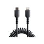 StarTech.com USB C to Lightning Cable 50cm/20in MFi Certified Coiled iPhone Charger Cable Black