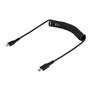 StarTech.com USB C to Lightning Cable 50cm/20in MFi Certified Coiled iPhone Charger Cable Black