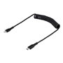 StarTech.com USB C to Lightning Cable 50cm/20in MFi Certified Coiled iPhone Charger Cable Black