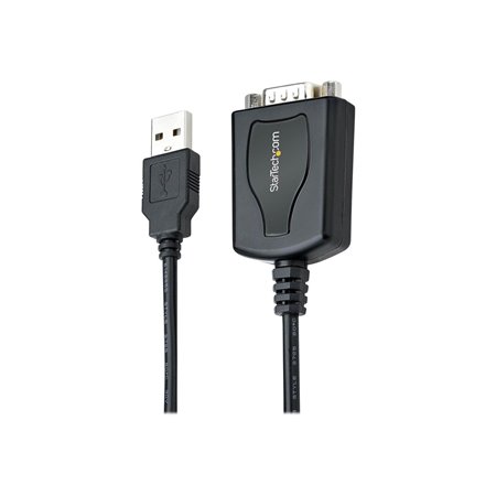 StarTech.com 3ft (1m) USB to Serial Cable with COM Port Retention DB9 Male RS232 to USB Converter