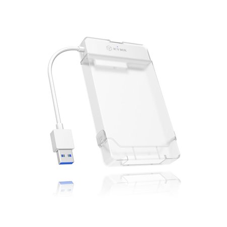 ICY BOX Adapter for 1x HDD/SSD with USB 3.0 Type-A interface and plastic enclosure