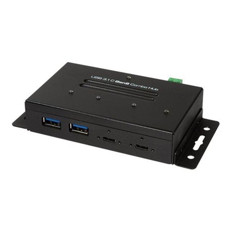 LogiLink USB 3.2 Gen 2 4-port combo hub industrial level USB-Hubs - 4 - Schwarz