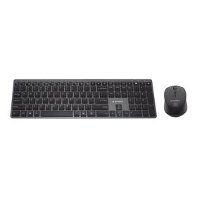 Gembird Backlight Pro Business Slim wireless desktop set - keyboard and mouse set - QWERTY - US - black - Tastatur & Maus Set - 