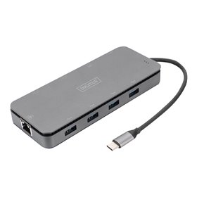 DIGITUS - docking station - USB-C - VGA HDMI - GigE