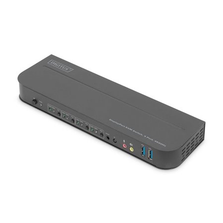 DIGITUS DS-12890 / KVM Switch 4-Port 4K60Hz 4 x DP in 1 x DP/HDMI out