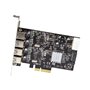 StarTech.com 4-Port USB PCIe Card - 10Gbps USB 3.1/3.2 Gen 2 Type-A PCI Express Expansion Card - 2 Controllers - 4xUSB - Windows
