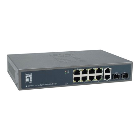 LevelOne GEP-1221 - switch - 12 ports - unmanaged - rack-mountable