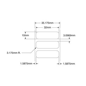 Zebra - labels - glossy - 13080 label(s) - 32 x 10 mm