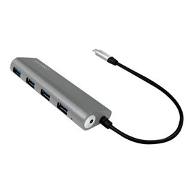 LogiLink USB-C 3.1 hub 4 port USB-Hubs - USB 3.2 - 4 - Grau