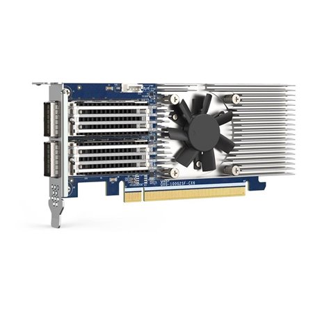 QNAP QXG-100G2SF-CX6 - network adapter - PCIe 4.0 x16 - 200 Gigabit Ethernet x 2