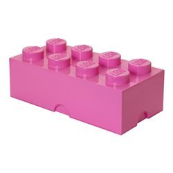 LEGO Aufbewahrungsstein, 8 Noppen, rosa