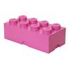 LEGO Aufbewahrungsstein, 8 Noppen, rosa