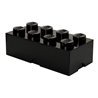 LEGO Aufbewahrungsstein, 8 Noppen, schwarz