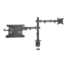 DIGITUS - mounting kit - for monitor / notebook - universal - matte black Up to 32" (monitor) / up to 15.6" (notebook) 100 x 100