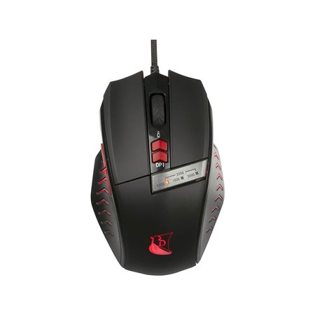 Konix Drakkar Souris Runemaster Gaming Mouse (Black/Red) - Gaming Maus (Schwarz mit rotem Licht)