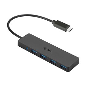 I-Tec USB-C Slim Passive Hub USB-Hubs - USB 3.0 - 4 - Schwarz