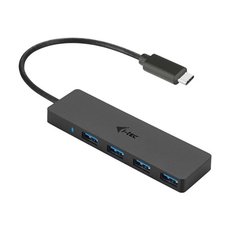 I-Tec USB-C Slim Passive Hub USB-Hubs - USB 3.0 - 4 - Schwarz