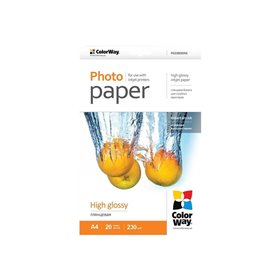ColorWay - photo paper - high-glossy - 20 sheet(s) - A4 - 230 g/m²