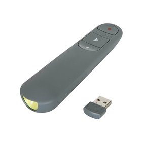 Targus Control Plus Dual Mode Antimicrobial Presenter with Laser presentation remote control - grey