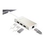 j5create 3-Port USB Hub (with Ethernet)i USB-Hubs - USB 3.0 - 3 - silber