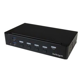 StarTech.com 4-Port DisplayPort KVM Switch With Built-in USB 3.0 Hub - 4K