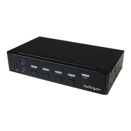 StarTech.com 4-Port DisplayPort KVM Switch With Built-in USB 3.0 Hub - 4K