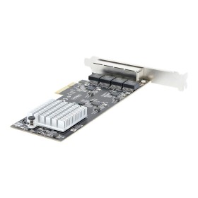 StarTech.com 4-Port 2.5Gbps NBASE-T PCIe Network Card Intel I225-V Chip Quad Port Computer Network Card Multi-Gigabit NIC PCI Ex