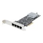 StarTech.com 4-Port 2.5Gbps NBASE-T PCIe Network Card Intel I225-V Chip Quad Port Computer Network Card Multi-Gigabit NIC PCI Ex