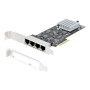 StarTech.com 4-Port 2.5Gbps NBASE-T PCIe Network Card Intel I225-V Chip Quad Port Computer Network Card Multi-Gigabit NIC PCI Ex