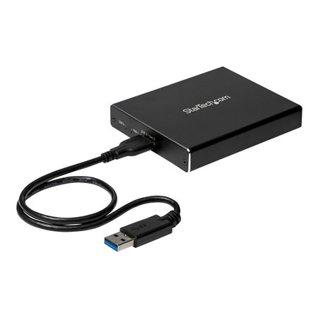 StarTech.com Dual-Slot Drive Enclosure for M.2 NGFF SATA SSDs - USB 3.1 (10Gbps) - RAID