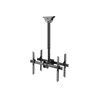 Deltaco Office ARM-0403 mounting kit - back-to-back telescopic - for 2 flat panels - black 45 kg 70" 200 x 200 mm