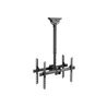 Deltaco Office ARM-0403 mounting kit - back-to-back telescopic - for 2 flat panels - black 45 kg 70" 200 x 200 mm