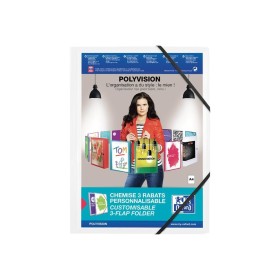 ELBA Polyvision - 3-flap folder - for A4 - opaque white