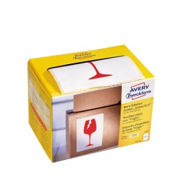 Avery Labels in dispenser pre-printed with "Fragile" paper material