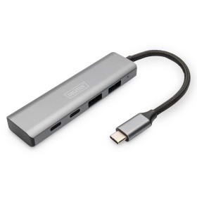 DIGITUS USB-C to 4 x USB-C Hub USB-Hubs - 4 - Grau