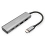 DIGITUS USB-C to 4 x USB-C Hub USB-Hubs - 4 - Grau
