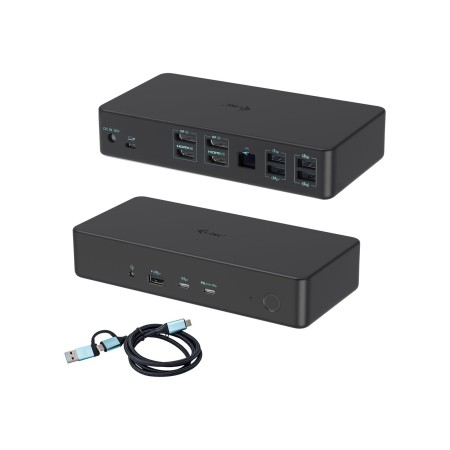 I-Tec - docking station - USB-C / Thunderbolt 3 / USB 3.0 - 2 x HDMI 2 x DP - GigE