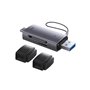 Baseus Lite Series SD/TF memory card reader USB + USB-C (gray)
