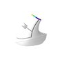 DeLUX Wireless Vertical Mouse Delux M618C 2.4G 1600DPI RGB (white) - Vertical mouse (Weiß)