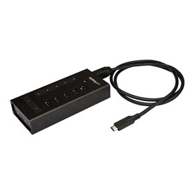 StarTech.com USB-C Hub Metal 7 Port USB-Hubs - USB 3.0 - 7 - Schwarz