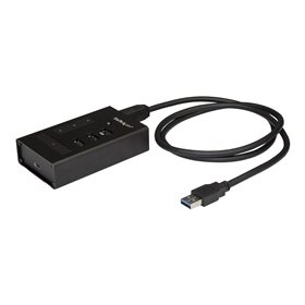 StarTech.com USB Hub Metal 4 Port USB-Hubs - USB 3.0 - 4 - Schwarz