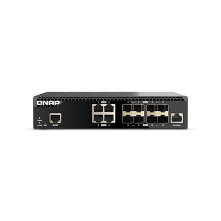 QNAP QSW-M3212R-8S4T - switch - 12 ports - Managed - rack-mountable